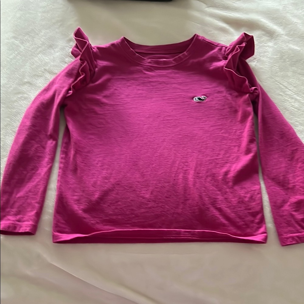 Pink Ruffle Sleeve Kids Top